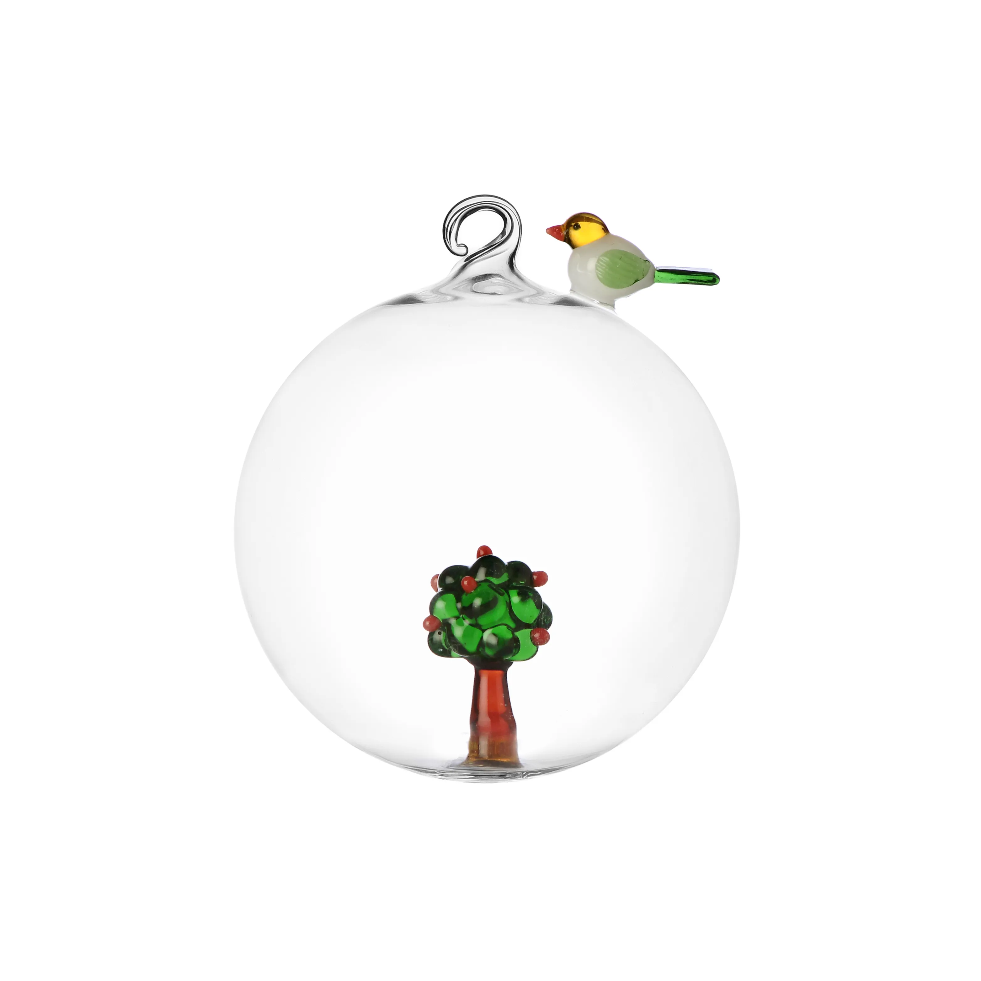Ichendorf Collezione Red Apple palla natale melo-uccellino 10 cm